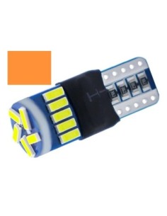 Led Auto Πορτοκαλί Canbus T10 15 Smd 4014 12V...