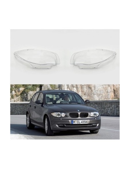 Set 2 headlights glasses for BMW Series 1 E81 E82 E87 E88 (2004 - 2011)