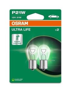 Σετ 2 Λαμπτήρες Αυτοκινήτου 12V P21W Ultra Life Blister...