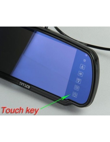 7" LCD Car Display on Rearview Mirror