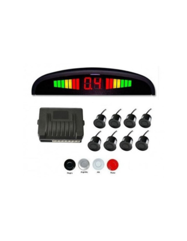 Front and rear parking sensors with 8 sensors...
