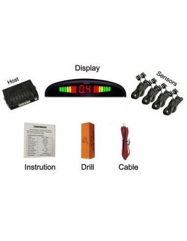 Front and rear parking sensors with 8 sensors...