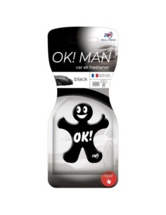 Real Fresh Car Air Freshener, OK!MAN Polymer Black