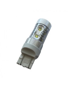 Led Auto Alb W21/5W, T20, 50W Canbus με Led CREE 2