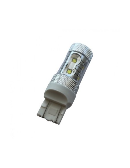 White Car LED W21/5W, T20, 50W Canbus with CREE LEDs