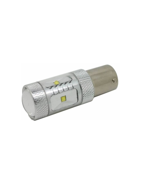 Yellow Car LED 30W BA15S 12-24V Canbus with CREE LEDs