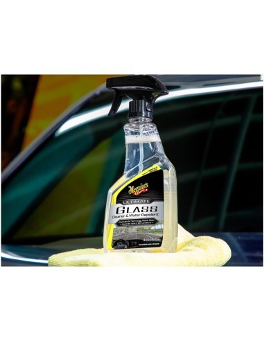 Window cleaning solution with hydrophobic...