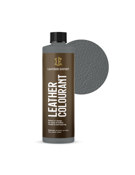 Grey Metal Leather Paint LEATHER EXPERT Leather Colourant 250ml