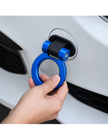 Racing Ornament Tow Hook Mounted on Base, Blue