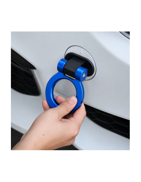 Racing Ornament Tow Hook Mounted on Base, Blue