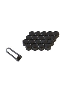 Set 20 Black Bolt Caps 17 MM + Mega Drive Pliers