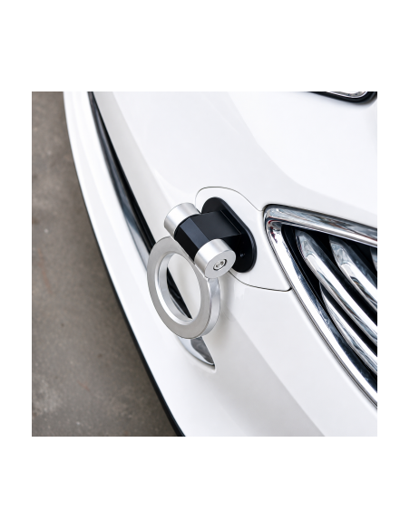 Racing Car Decoration Tow Hook Mounted on Base, Silver