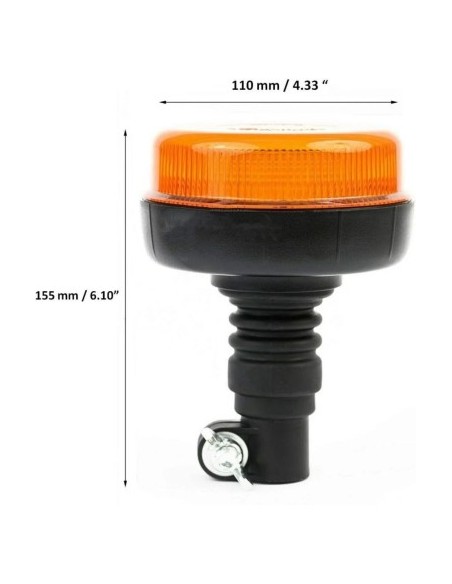 LED SLIM Beacon with Flexible Arm 12V-24V with 3 Functions