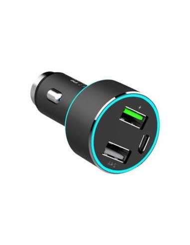 Autós töltő 1xUSB QC3.0 + 1xUSB 2.4A + 1xUSB Type-C 42W