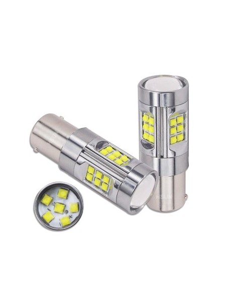 White LED Car 150W BA15S, 12V-24V Canbus 30 CREE 5W LEDs - 1156-150W