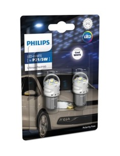 Комплект 2 LED крушки за автомобил Бял P21/5W Philips...