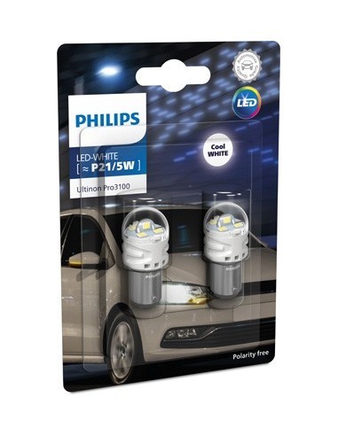Set 2 LED car bulbs White P21/5W Philips...