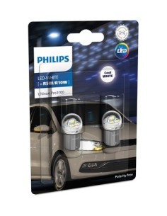 Set of 2 White LED Car Bulbs R10W/R5W Philips Ultinon...
