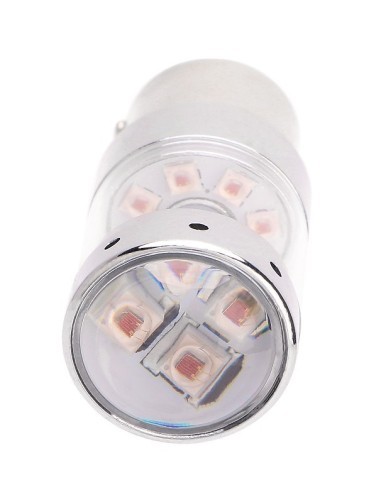 Led auto ROSU 60W BA15S Canbus cu leduri CREE