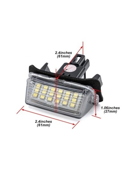 LED Number Plate Light Set for Toyota Corolla, Auris, Avensis, Prius, Yaris