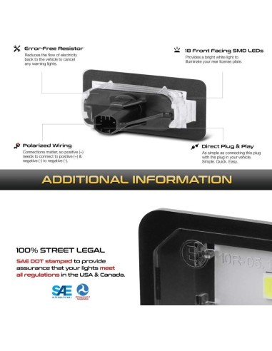 LED Number Plate Light Set for Toyota Corolla...