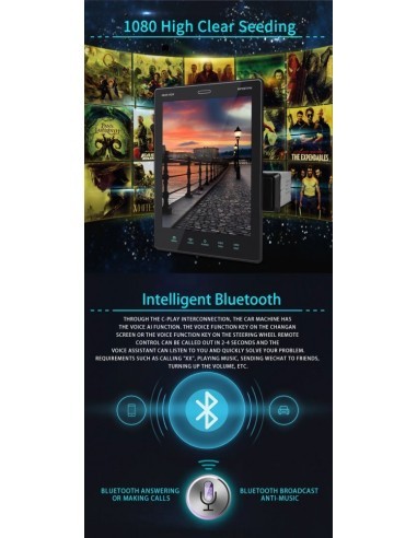 Player MP5 1DIN universal, Full HD with 9.5''...