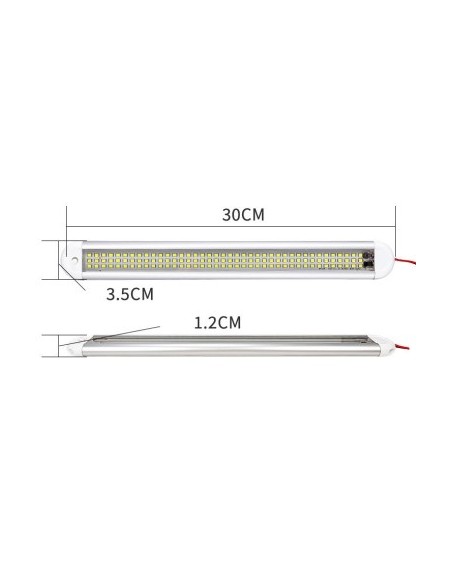 LED лампа 12-24V 30CM, 120 SMD осветление за интериор за фургони, камиони, лекотоварни автомобили, леки автомобили и др.