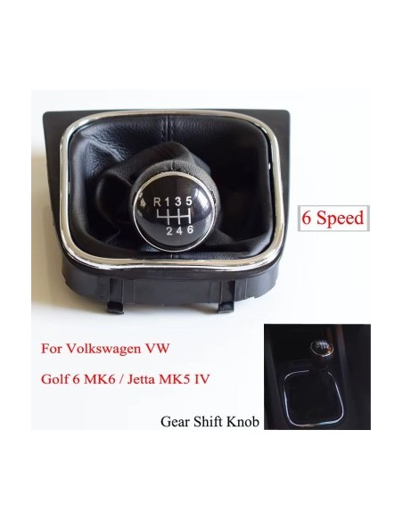 Gear shift knob for VW Golf 5, 6, Jetta, Scirocco, 6-speed manual transmission