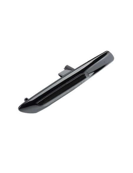 Set of 2 Black Dynamic Sequential LED Wing Indicators with Smoke Glass for BMW F10, F11, F07 without facelift