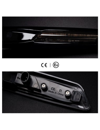 Set of 2 Black Dynamic Sequential LED Wing...