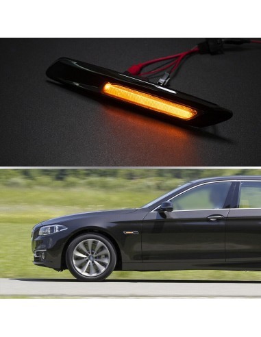 Set of 2 Black Dynamic Sequential LED Wing...