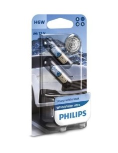 Set of 2 bulbs 12V H6W BAX9S (blister) White Vision Ultra...