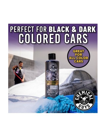Σαμπουάν αυτοκινήτου για μαύρη καρότσα ChemicalGuys Black Light Hybrid, 473 ml