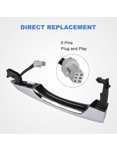 Right Front Door Handle Keyless Entry with...