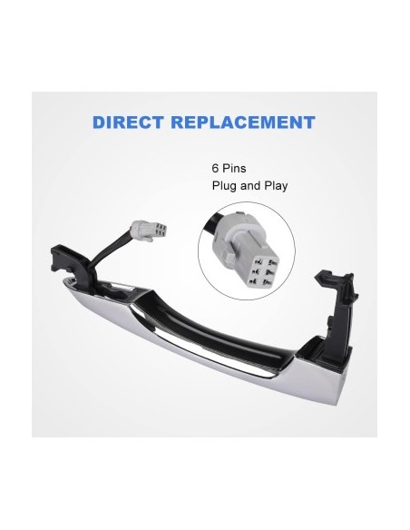 Right Front Door Handle Keyless Entry with Button, Smart Key for Hyundai Tucson 3 2015-2020