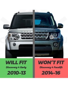 Right headlight glass for Land Rover Discovery 4 without... 2