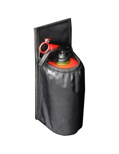 Luggage rack support for car fire extinguisher...