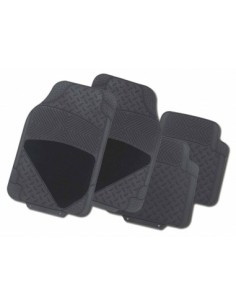 Set of 4 universal rubber mats with carpet "ARROW" Bottari