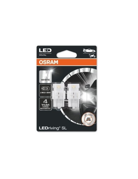 Set of 2 Osram LEDriving Premium W21/5W 12V 6000K LED car bulbs