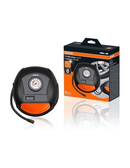 12V 120W Car Air Compressor (5.5 BAR) with Digital Display TYREINFLATE 200 Osram