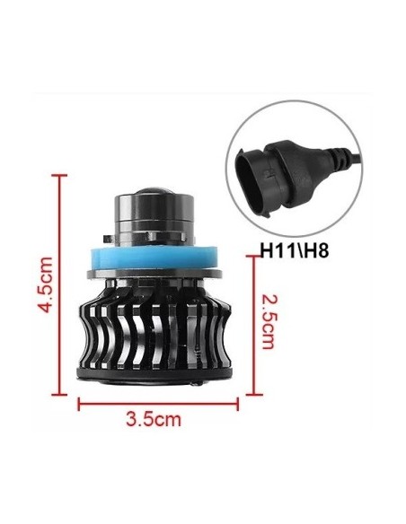Set 2 leduri HB4, Canbus, laser effect, 6500k, 30W, 8000 Lm, 12V-24V
