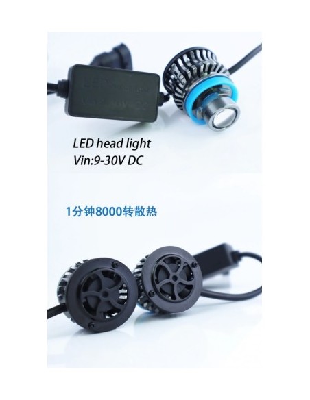 Set 2 leduri HB4, Canbus, laser effect, 6500k, 30W, 8000 Lm, 12V-24V