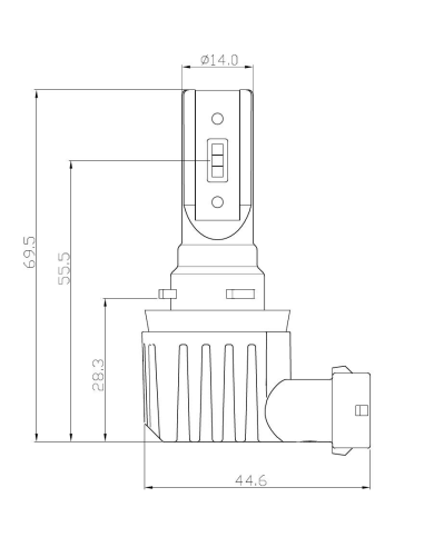 Set 2 car LEDs H8, H9, H11 C12 Canbus, power...