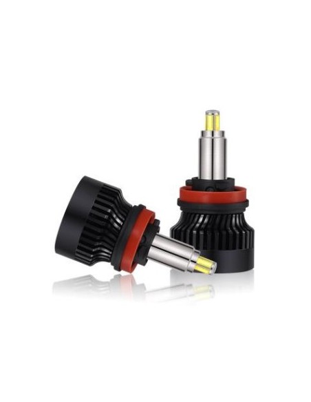 Set 2 LED bulbs H11 M9 4300K Warm Light, Canbus 360 degrees, power 80W/set, 8000 Lm/set, 12V