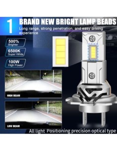 Σετ 2 LED αυτοκινήτου H7 Canbus, 60W, 6000 Lm, 12-24V,... 2