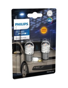 Комплект 2 авто LED крушки Жълти PY21W Philips Ultinon...