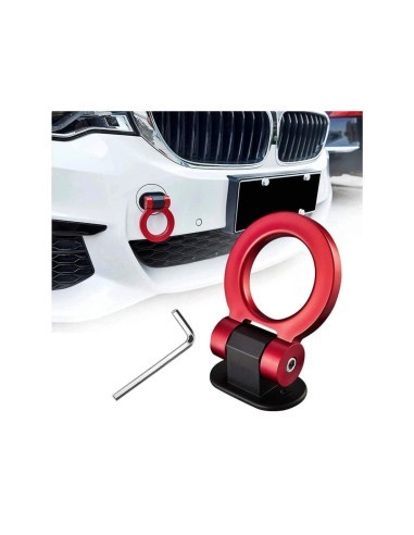Racing Ornament Tow Hook Mounted on Base, Red