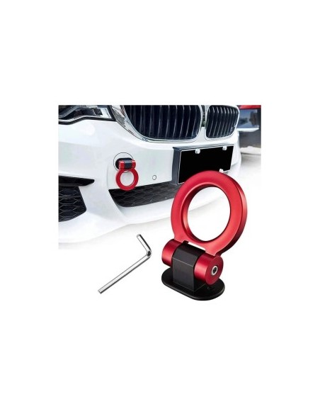 Racing Ornament Tow Hook Mounted on Base, Red