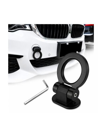 Decoration Racing Tow Hook Mounted on Base, Black