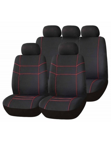 Universal Seat Covers Set "VECTOR" Black/Red...
